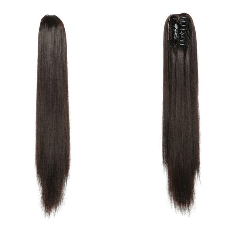 Women's Claw Clip-in Ponytail Hair Extension Long Straight Curly High-Temperature Fiber 10