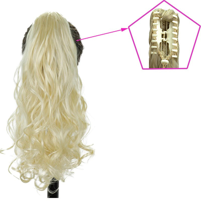 Women's Claw Clip-in Ponytail Hair Extension Long Straight Curly High-Temperature Fiber 18
