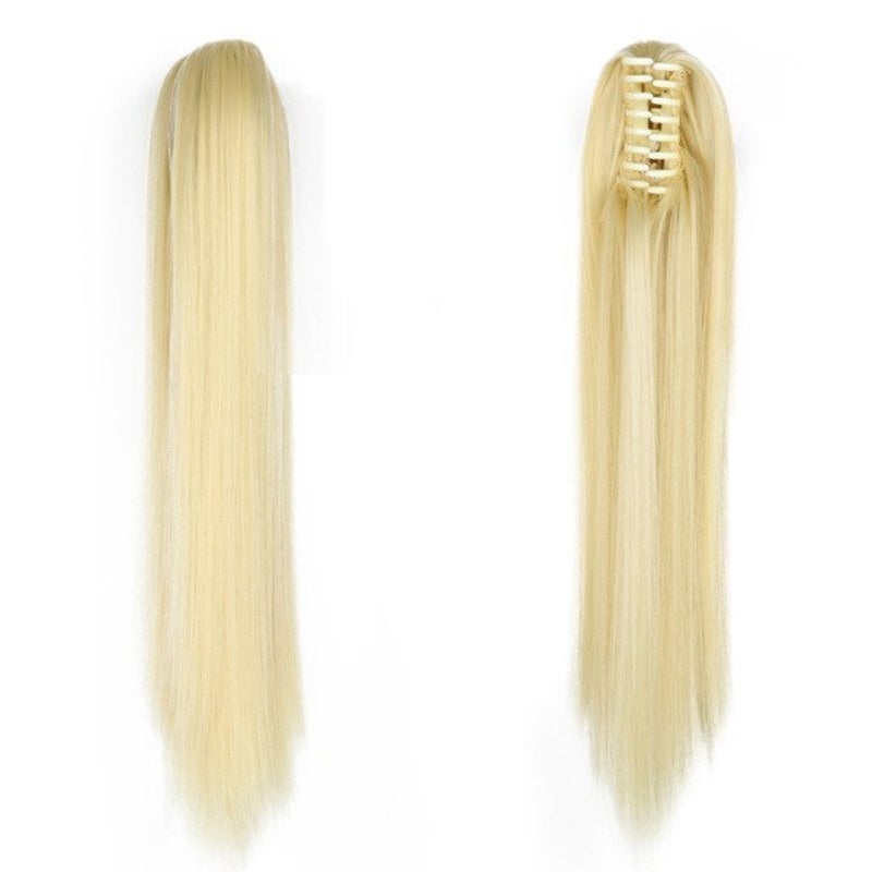 Women's Claw Clip-in Ponytail Hair Extension Long Straight Curly High-Temperature Fiber 30