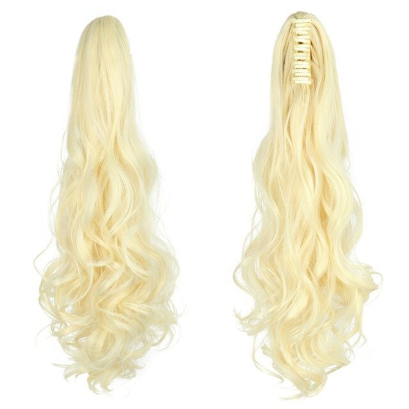 Women's Claw Clip-in Ponytail Hair Extension Long Straight Curly High-Temperature Fiber 33