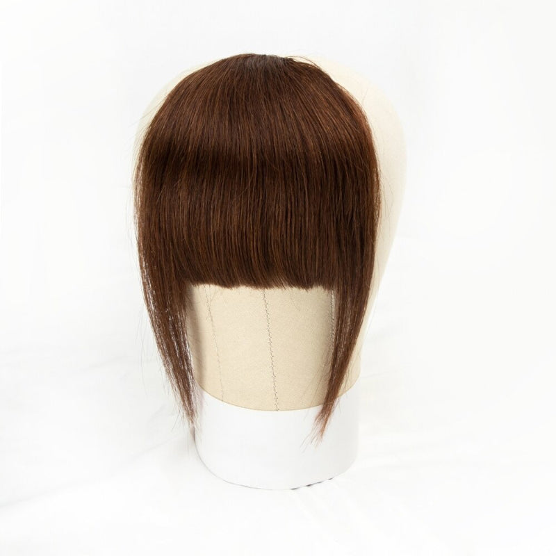 Women's Clip-In Bangs Extensions Brown Remy Human Hair 12