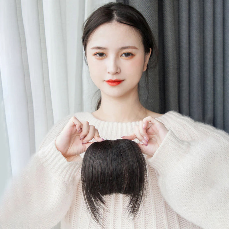 Women's Clip-In Bangs Extensions Brown Remy Human Hair 5