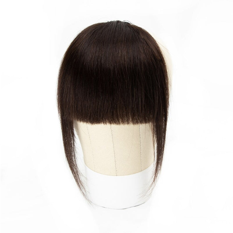 Women's Clip-In Bangs Extensions Brown Remy Human Hair 8