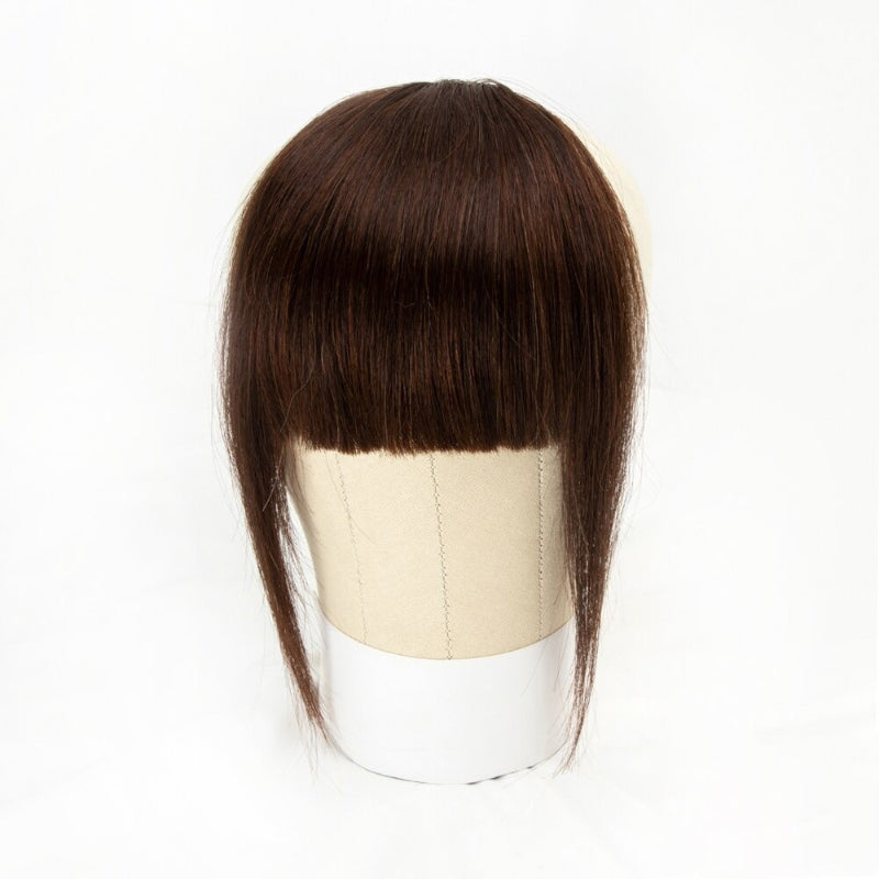 Women's Clip-In Bangs Extensions Brown Remy Human Hair 9