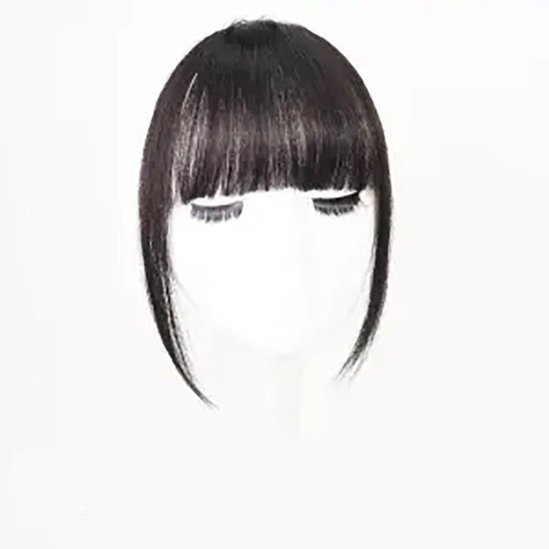 Women's Clip-In Bangs Wig Extension Light Brown High-Temperature Fiber 11