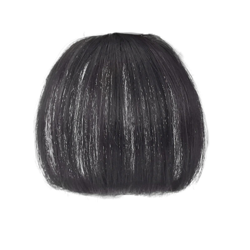 Women's Clip-In Bangs Wig Extension Light Brown High-Temperature Fiber 30