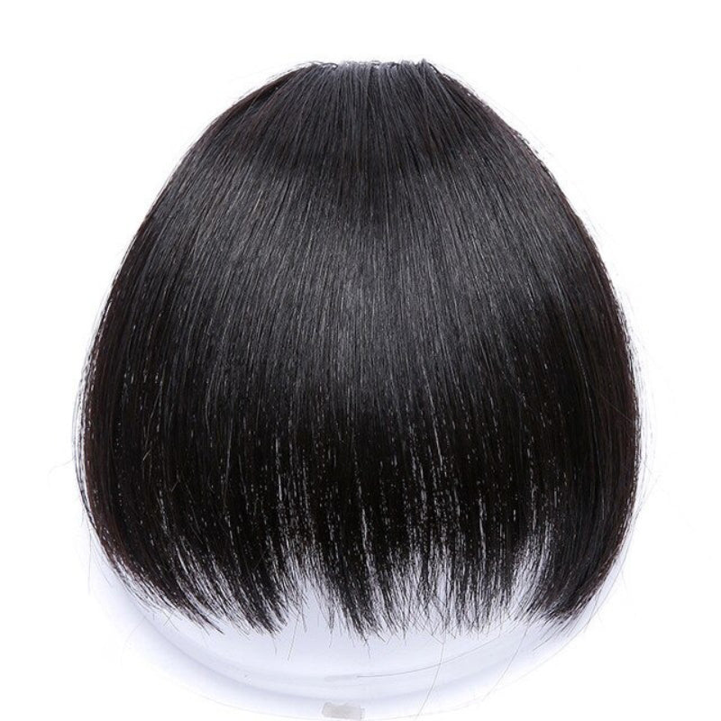 Women's Clip-In Bangs Wig Extension Light Brown High-Temperature Fiber 37