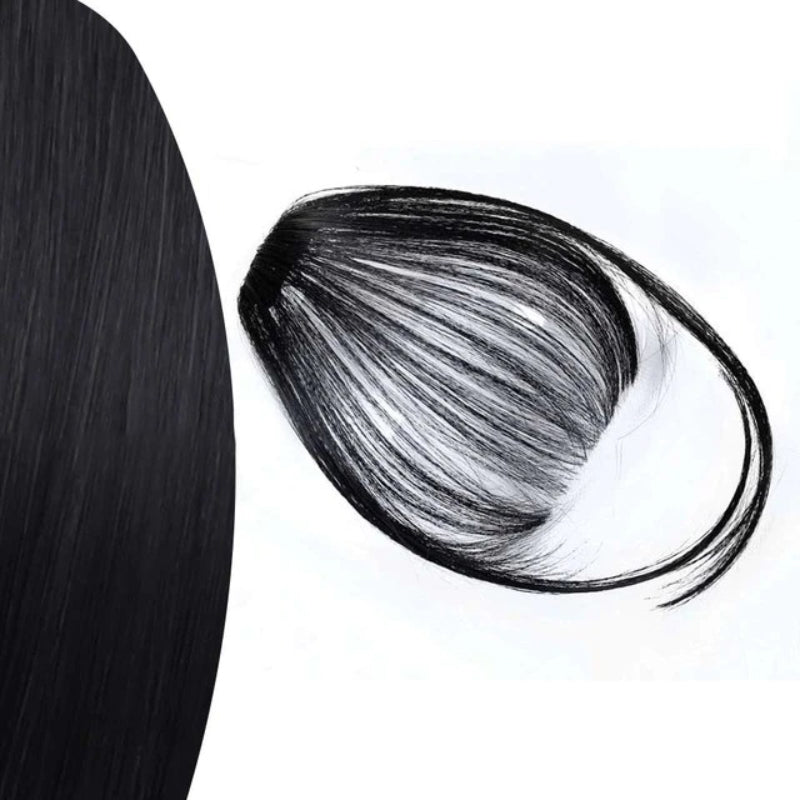 Women's Clip-In Bangs Wig Extension Light Brown High-Temperature Fiber 45