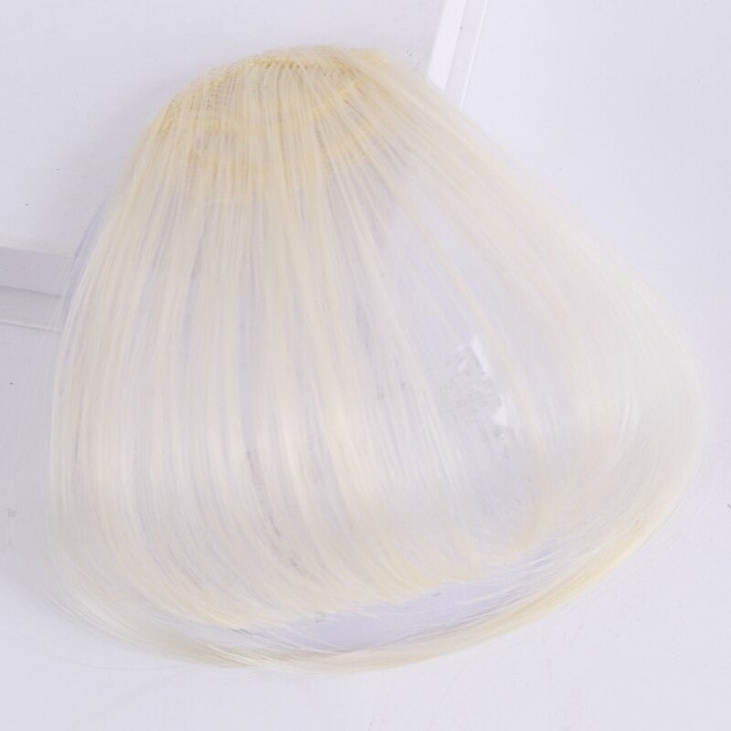 Women's Clip-In Bangs Wig Extension Light Brown High-Temperature Fiber 54