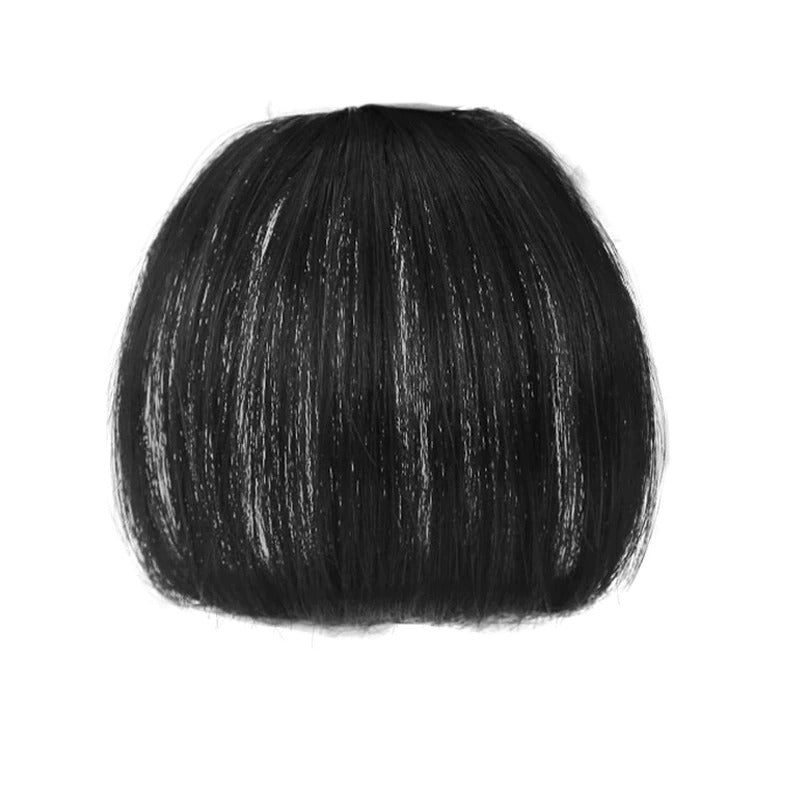 Women's Clip-In Bangs Wig Extension Light Brown High-Temperature Fiber 63