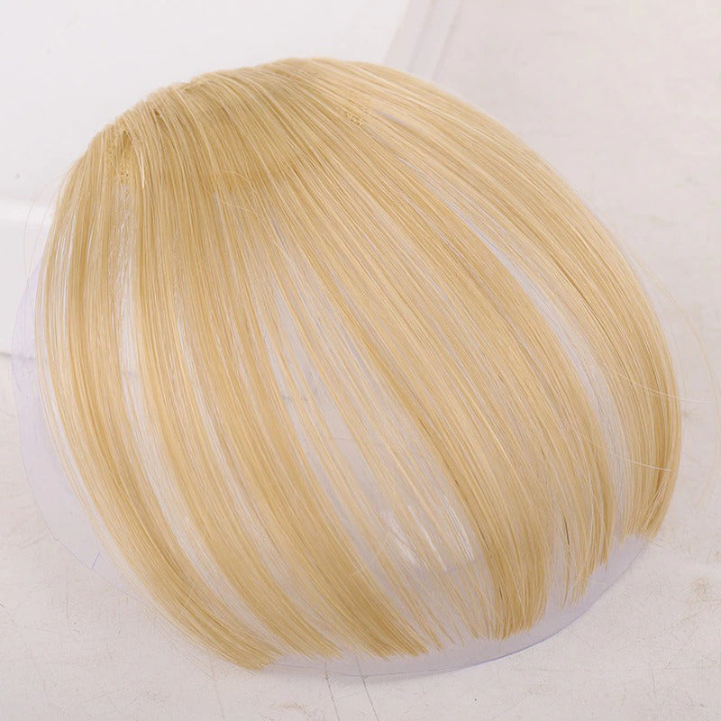 Women's Clip-In Bangs Wig Extension Light Brown High-Temperature Fiber 7