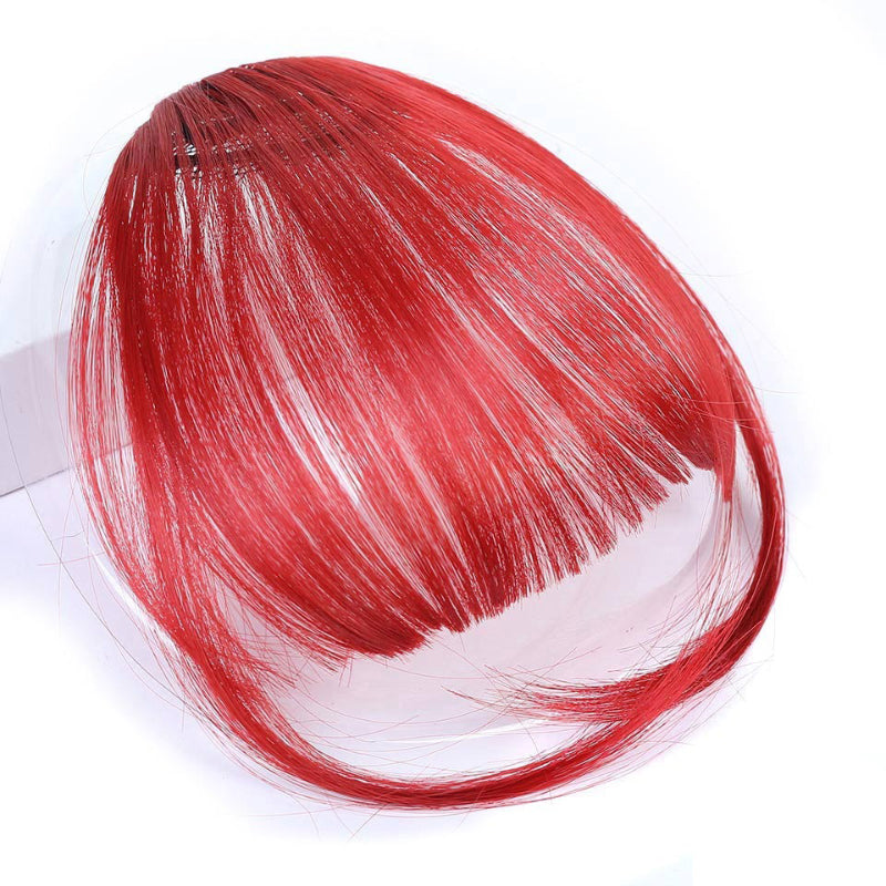 Women's Clip-In Bangs Wig Extension Light Brown High-Temperature Fiber 8
