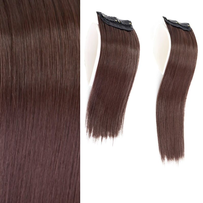 Women's Clip-In Hair Extensions Brown High-Temperature Fiber 10