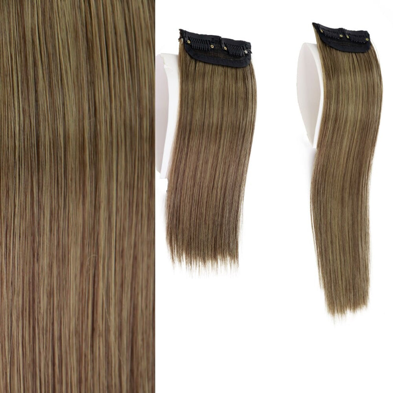 Women's Clip-In Hair Extensions Brown High-Temperature Fiber 18