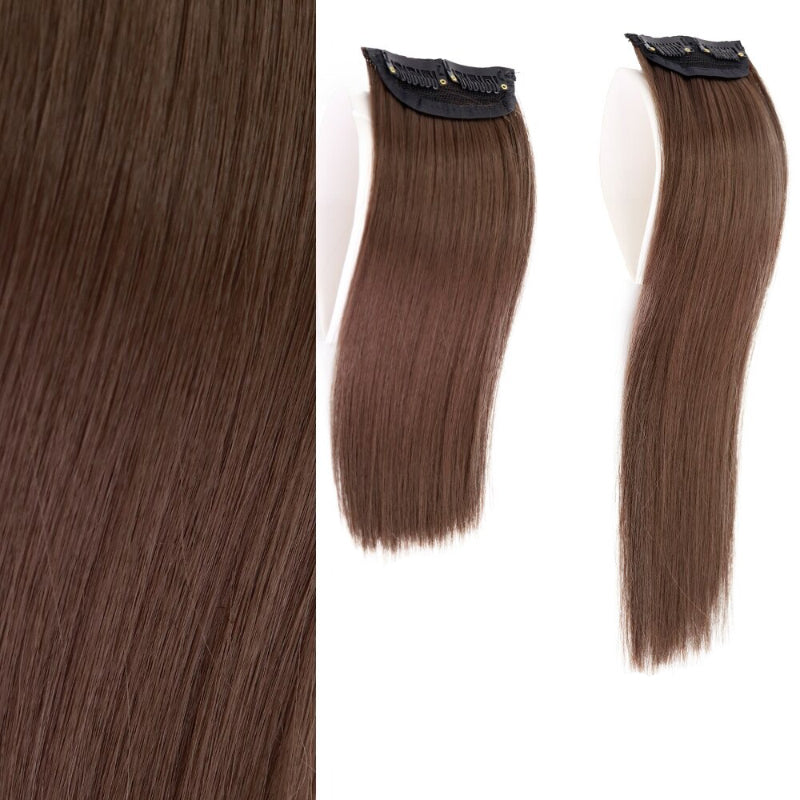 Women's Clip-In Hair Extensions Brown High-Temperature Fiber 19