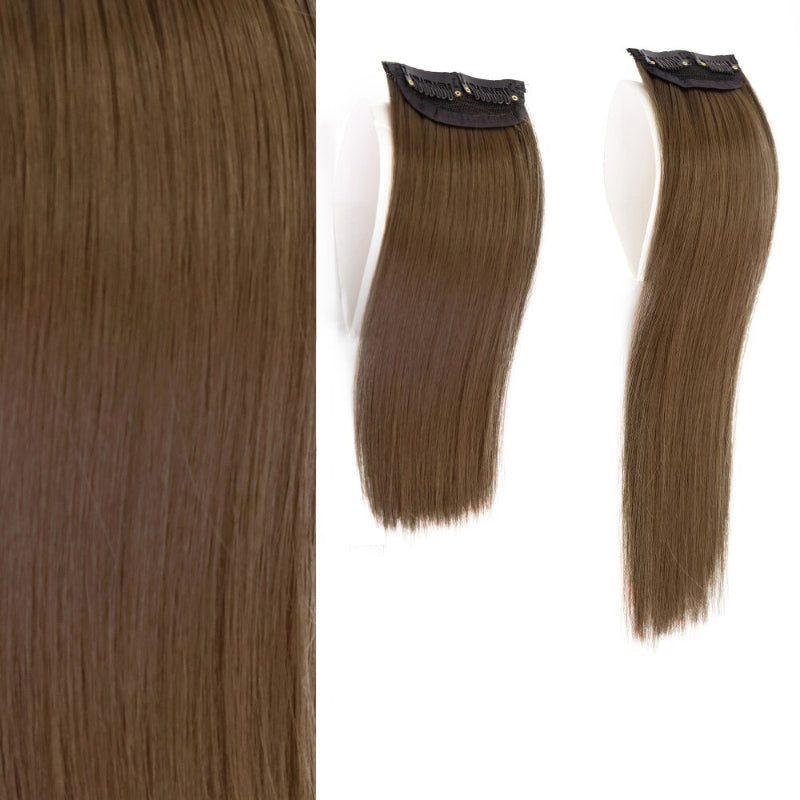 Women's Clip-In Hair Extensions Brown High-Temperature Fiber 19
