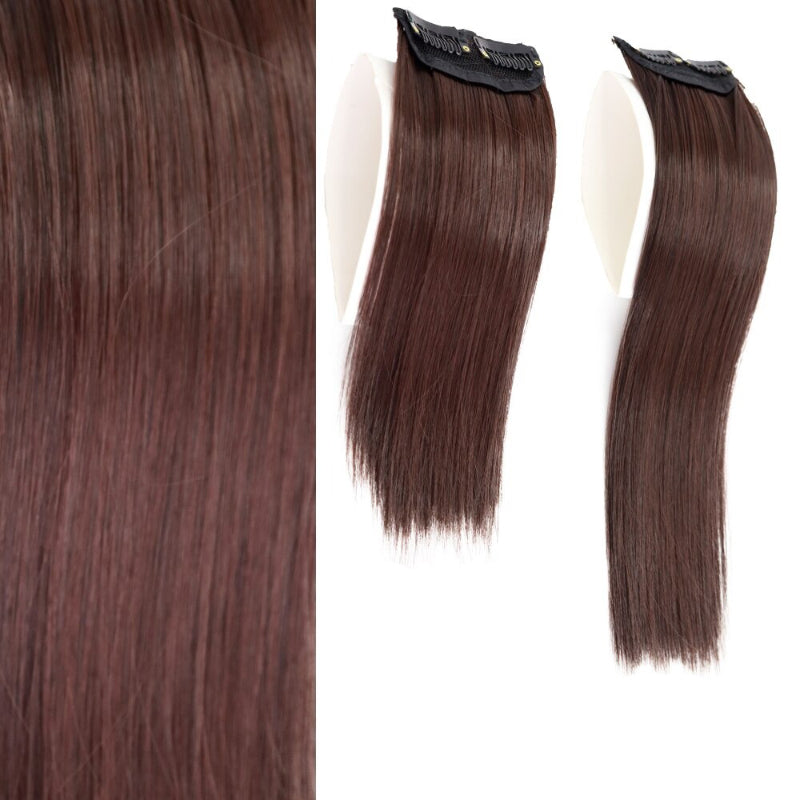 Women's Clip-In Hair Extensions Brown High-Temperature Fiber 8