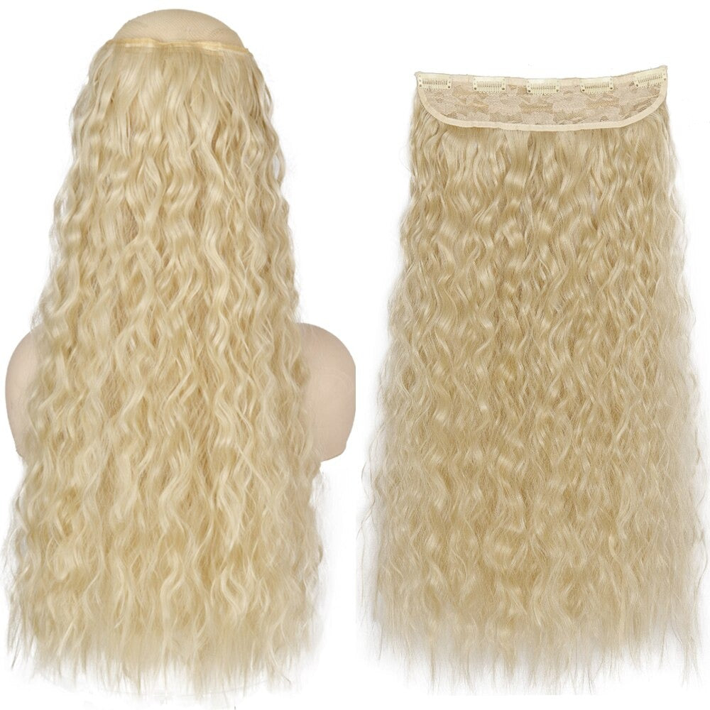 Women's Clip-In Hair Extensions Long Straight Curly High-Temperature Fiber 10