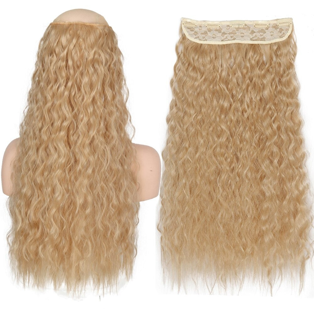 Women's Clip-In Hair Extensions Long Straight Curly High-Temperature Fiber 11