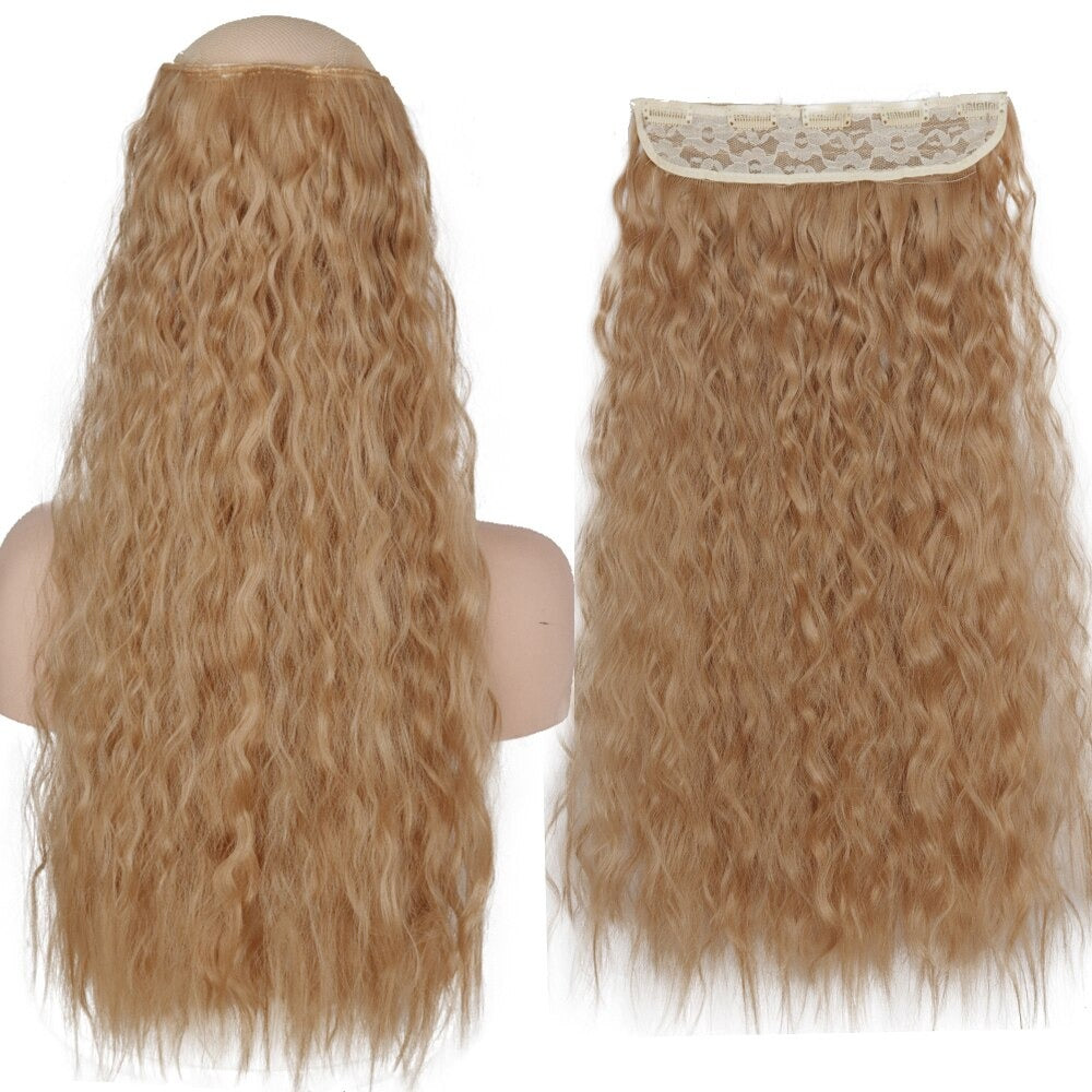 Women's Clip-In Hair Extensions Long Straight Curly High-Temperature Fiber 13