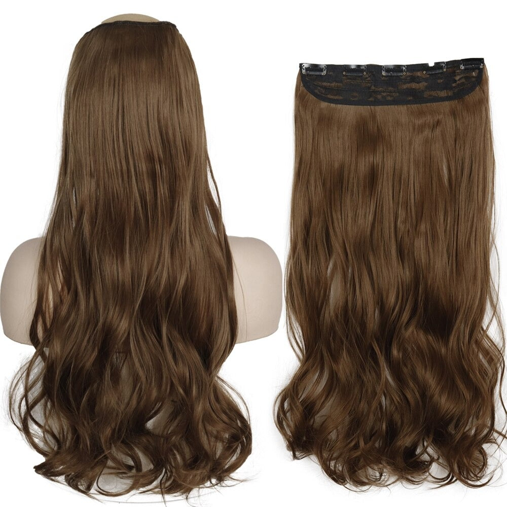 Women's Clip-In Hair Extensions Long Straight Curly High-Temperature Fiber 14