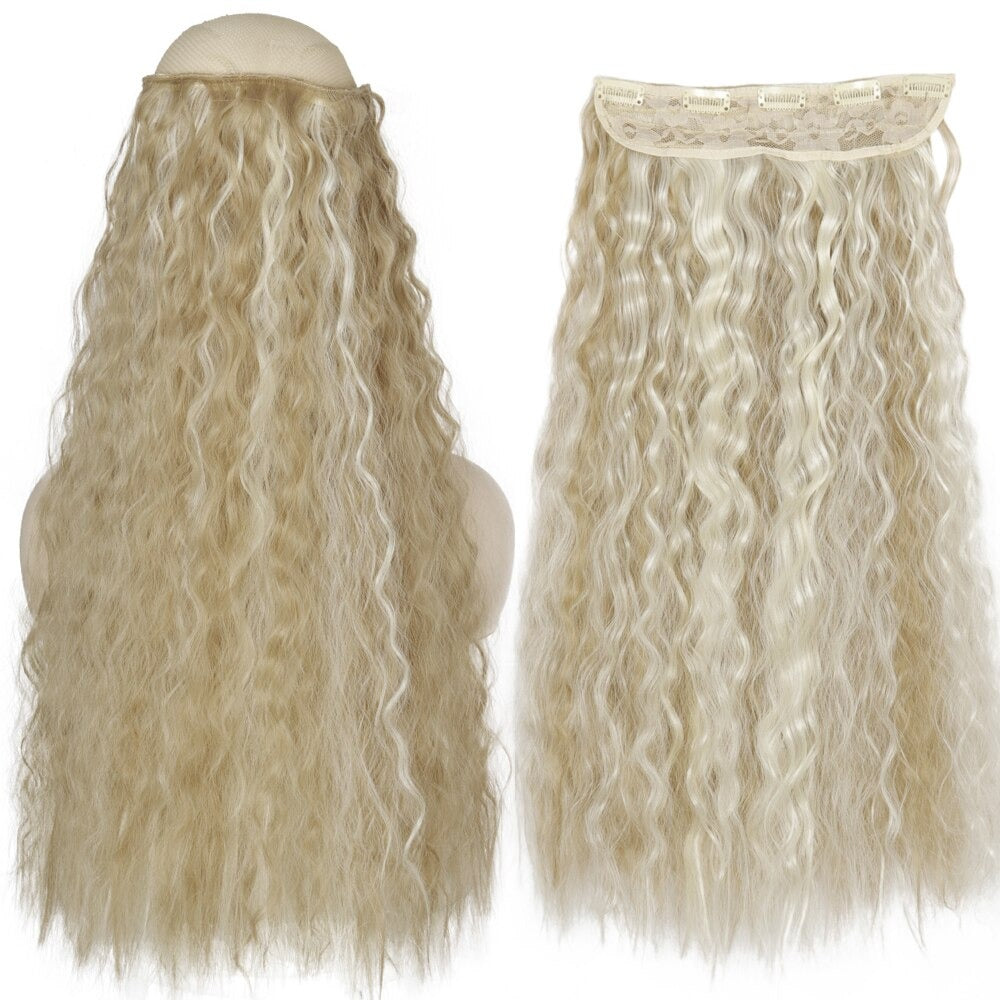 Women's Clip-In Hair Extensions Long Straight Curly High-Temperature Fiber 16
