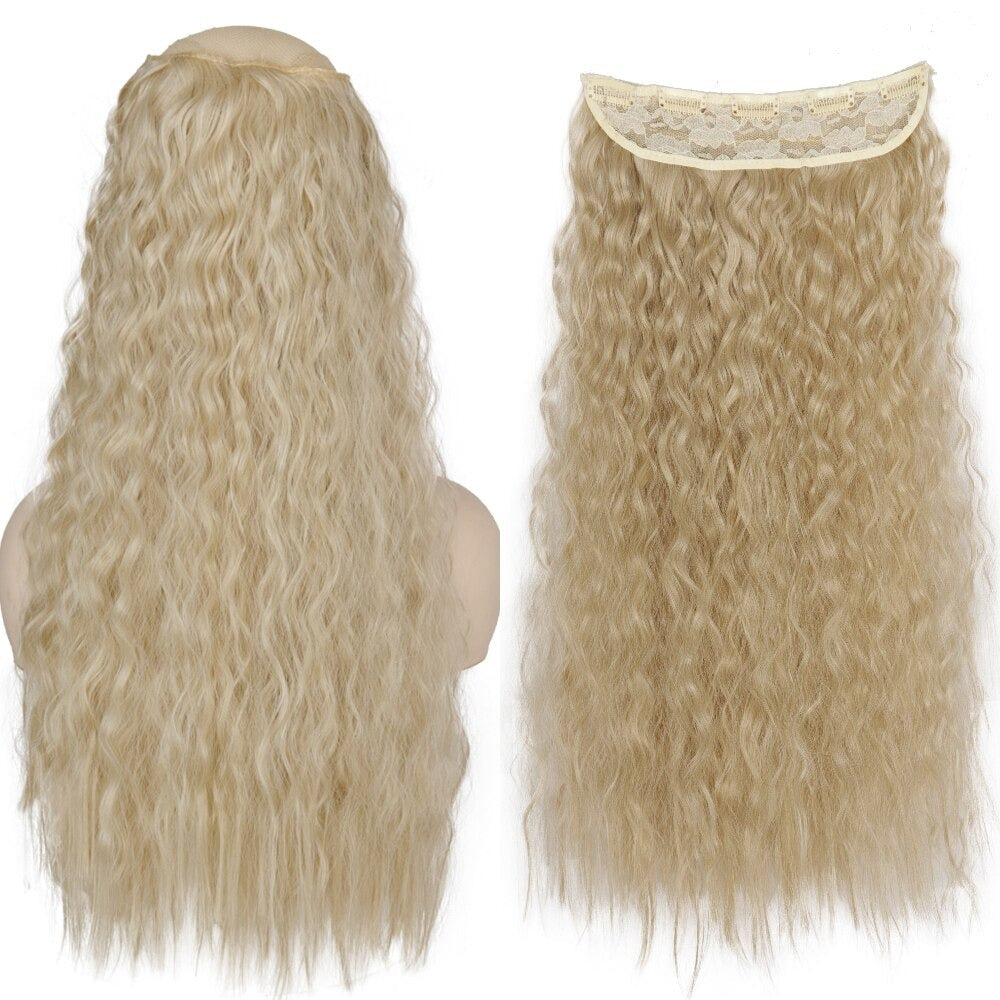 Women's Clip-In Hair Extensions Long Straight Curly High-Temperature Fiber 25
