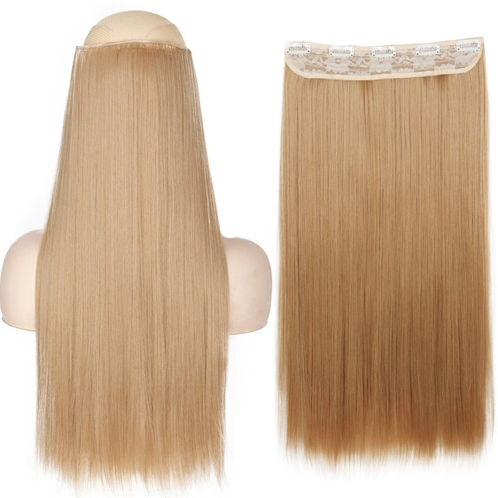 Women's Clip-In Hair Extensions Long Straight Curly High-Temperature Fiber 28