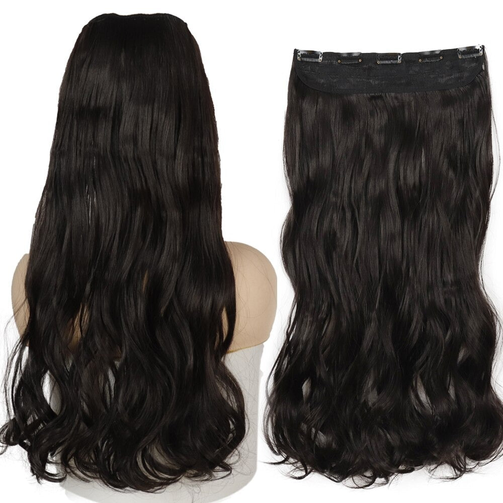 Women's Clip-In Hair Extensions Long Straight Curly High-Temperature Fiber 29