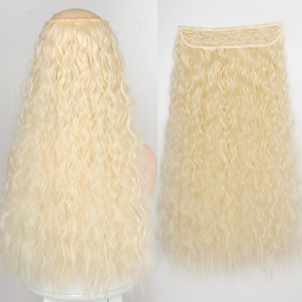 Women's Clip-In Hair Extensions Long Straight Curly High-Temperature Fiber 30
