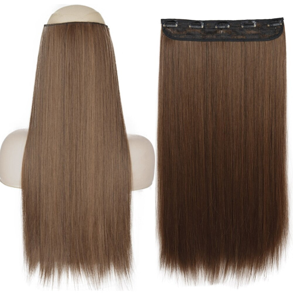 Women's Clip-In Hair Extensions Long Straight Curly High-Temperature Fiber 33