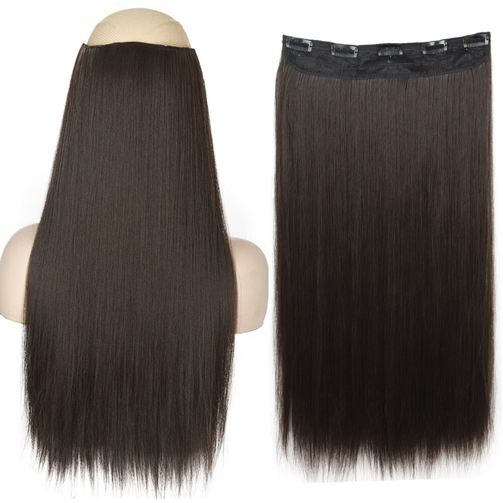 Women's Clip-In Hair Extensions Long Straight Curly High-Temperature Fiber 37