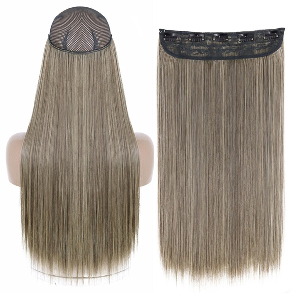 Women's Clip-In Hair Extensions Long Straight Curly High-Temperature Fiber 38