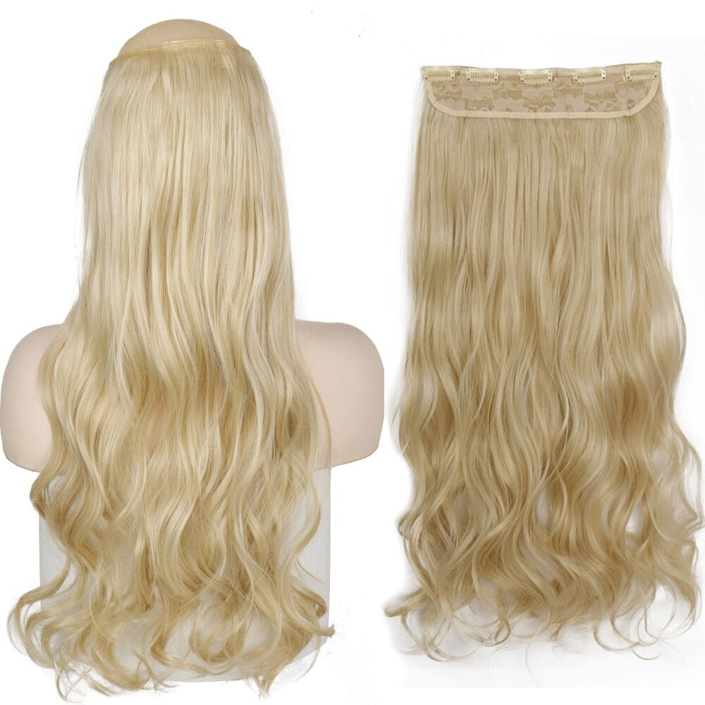 Women's Clip-In Hair Extensions Long Straight Curly High-Temperature Fiber 39