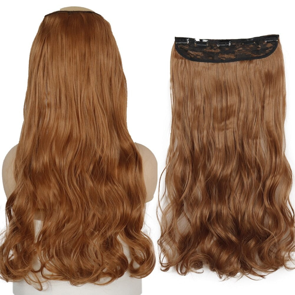 Women's Clip-In Hair Extensions Long Straight Curly High-Temperature Fiber 42