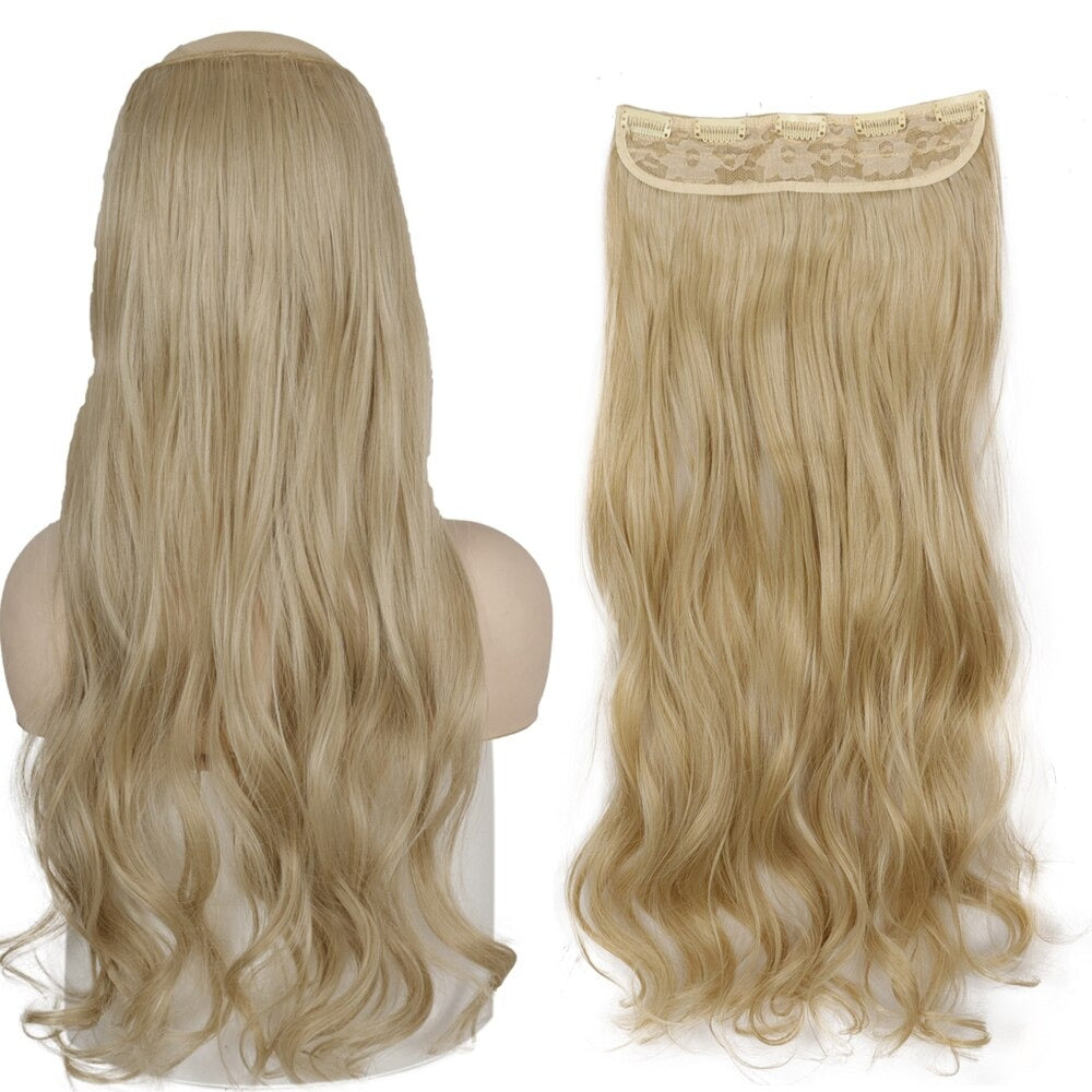 Women's Clip-In Hair Extensions Long Straight Curly High-Temperature Fiber 42