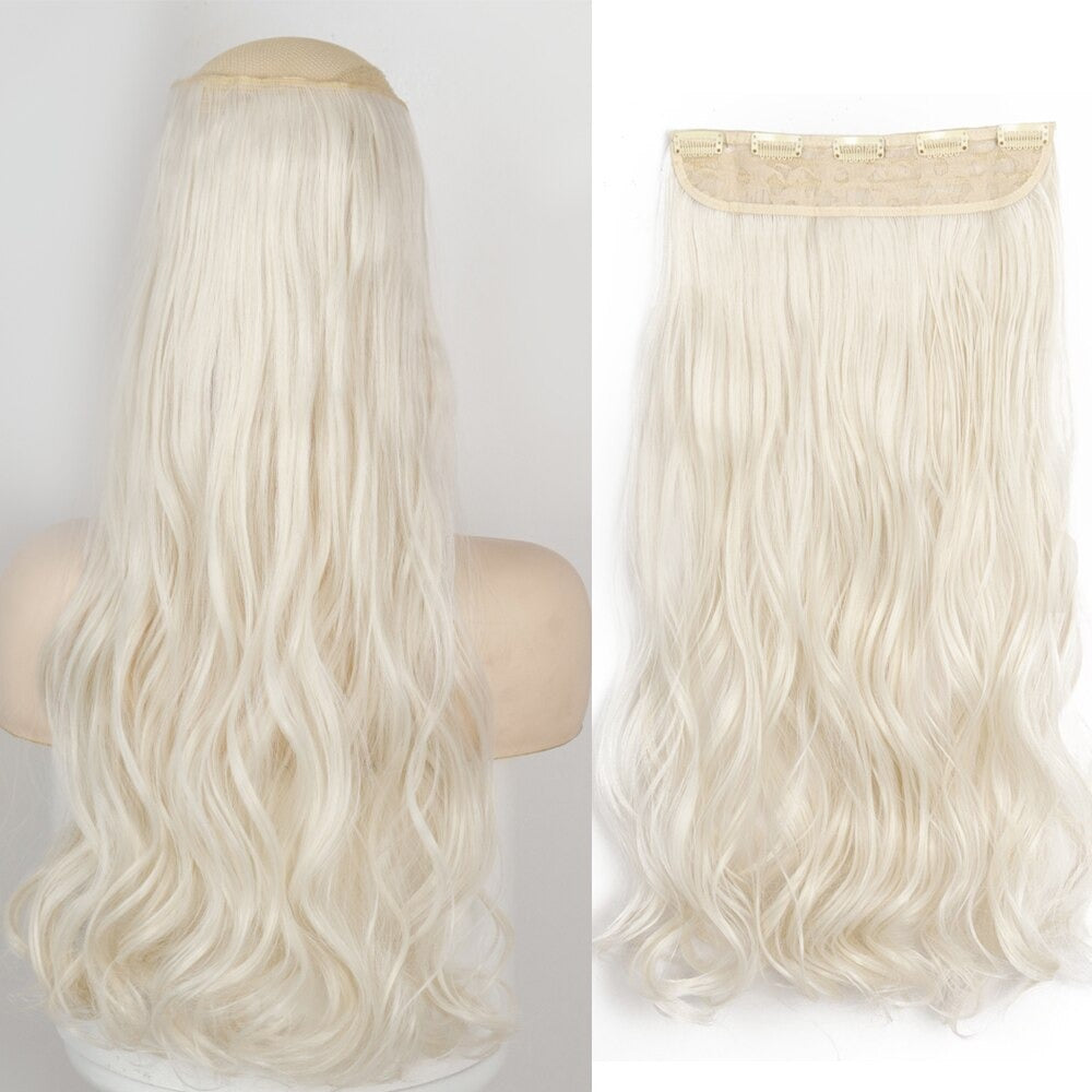 Women's Clip-In Hair Extensions Long Straight Curly High-Temperature Fiber 44