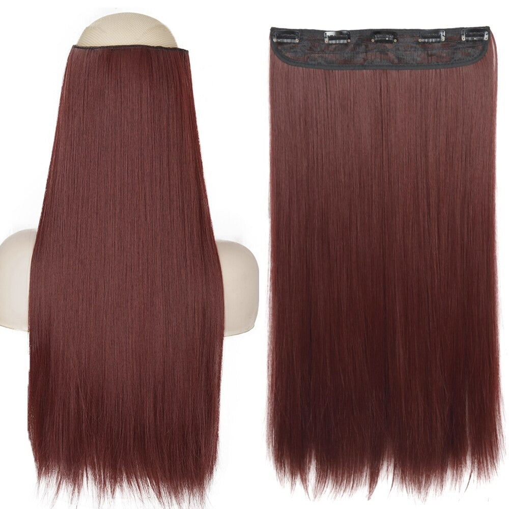 Women's Clip-In Hair Extensions Long Straight Curly High-Temperature Fiber 45