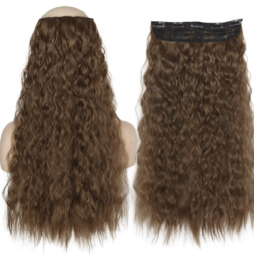 Women's Clip-In Hair Extensions Long Straight Curly High-Temperature Fiber 47