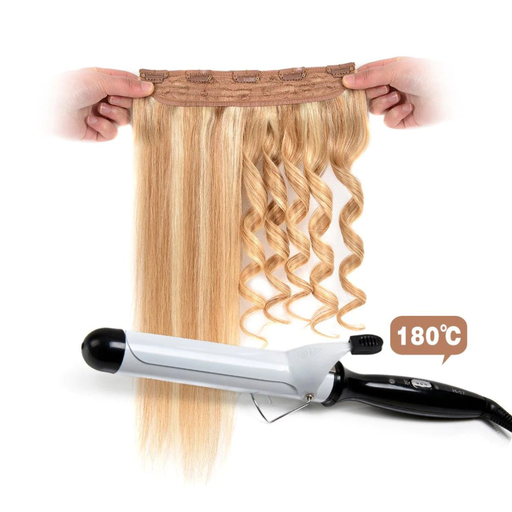 Women's Clip-In Hair Extensions Long Straight Curly High-Temperature Fiber 5