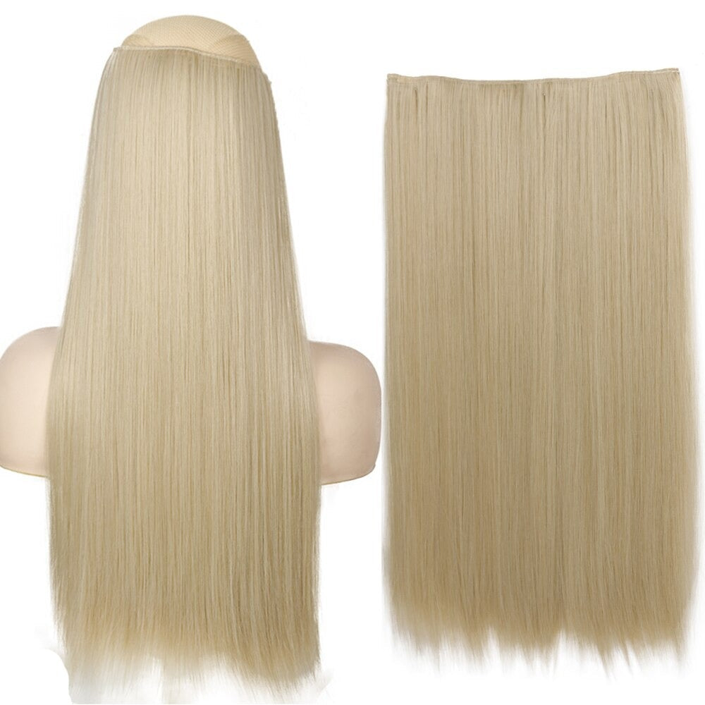 Women's Clip-In Hair Extensions Long Straight Curly High-Temperature Fiber 54