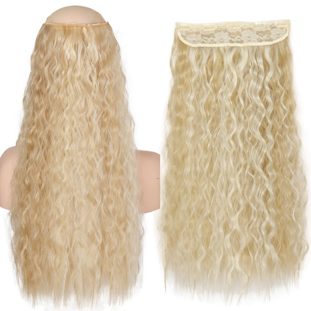 Women's Clip-In Hair Extensions Long Straight Curly High-Temperature Fiber 57