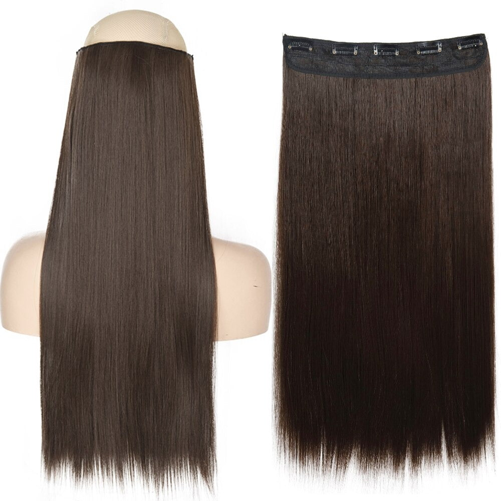 Women's Clip-In Hair Extensions Long Straight Curly High-Temperature Fiber 59