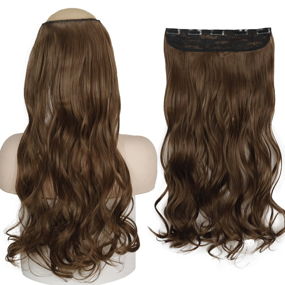 Women's Clip-In Hair Extensions Long Straight Curly High-Temperature Fiber 65