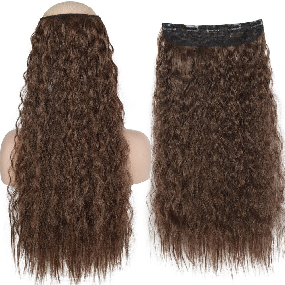 Women's Clip-In Hair Extensions Long Straight Curly High-Temperature Fiber 68