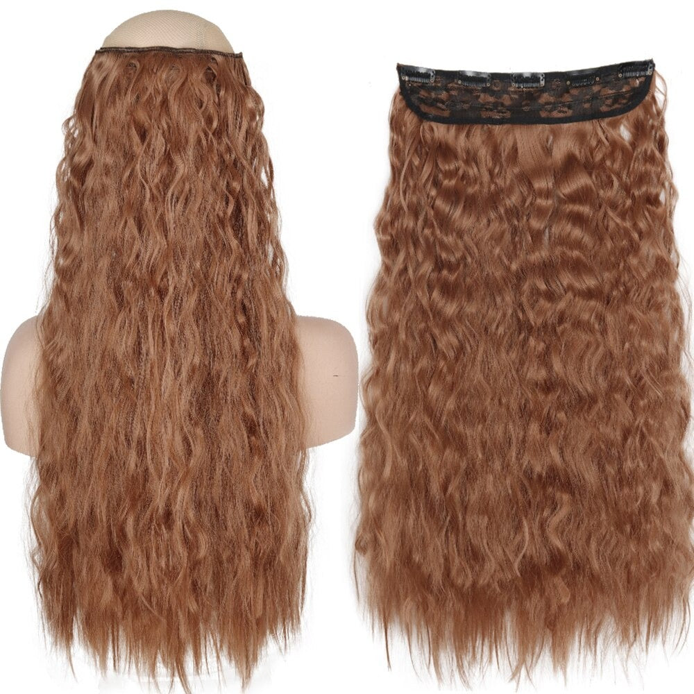 Women's Clip-In Hair Extensions Long Straight Curly High-Temperature Fiber 68