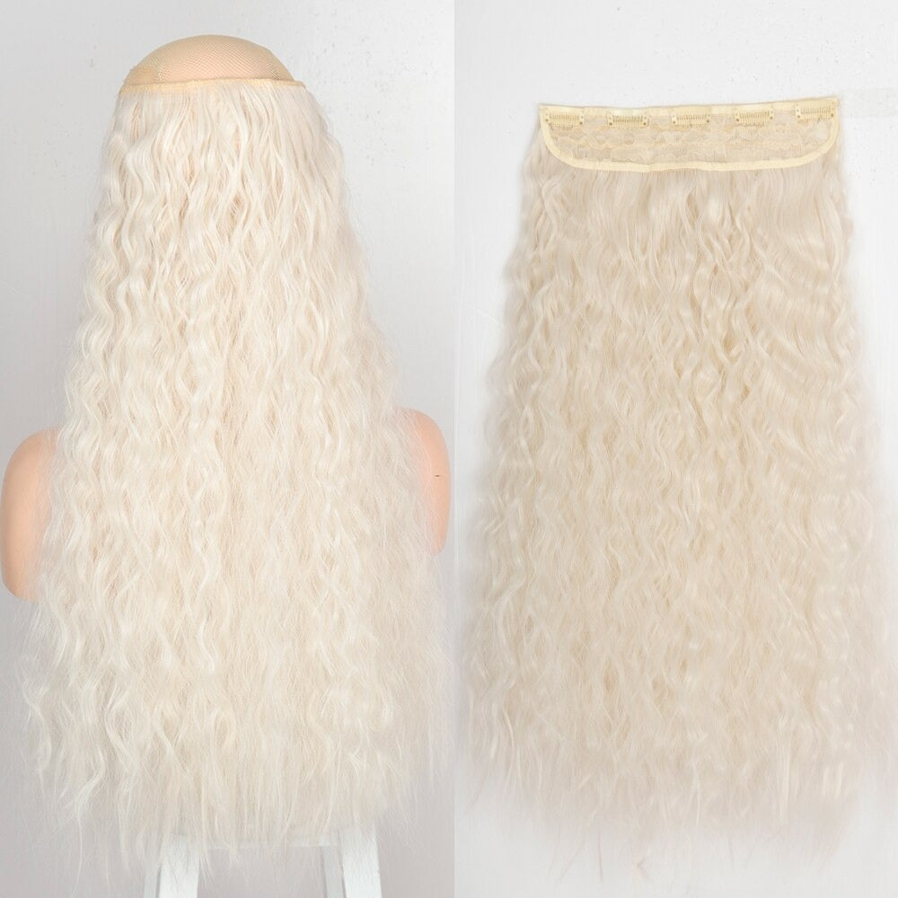 Women's Clip-In Hair Extensions Long Straight Curly High-Temperature Fiber 71
