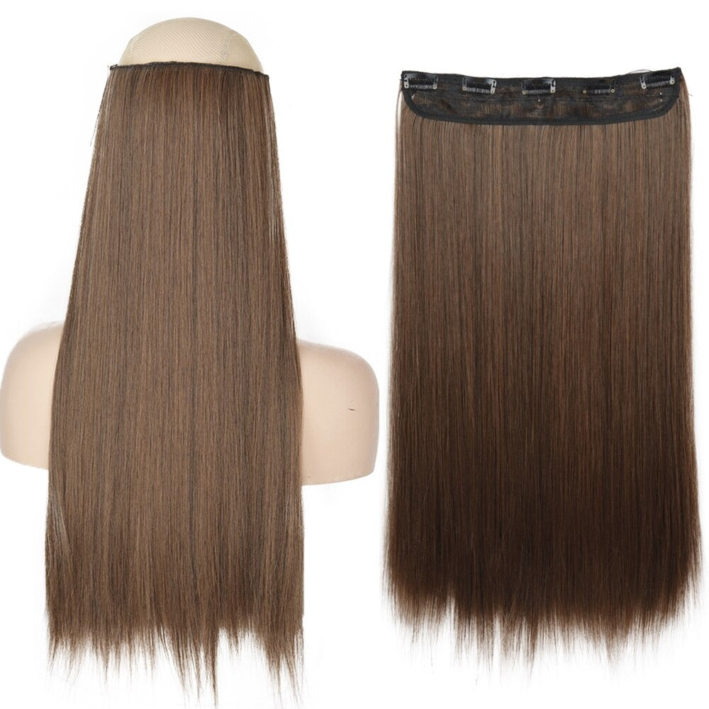 Women's Clip-In Hair Extensions Long Straight Curly High-Temperature Fiber 8