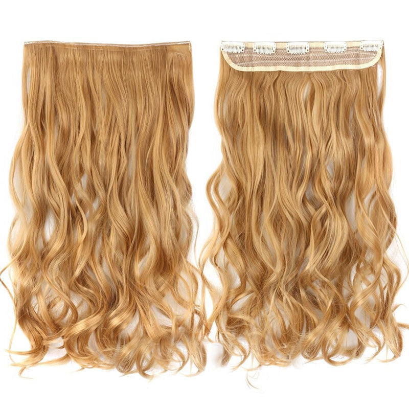 Women's Clip-In Ombre Hair Extensions 22 Inches Curly High-Temperature Fiber 17