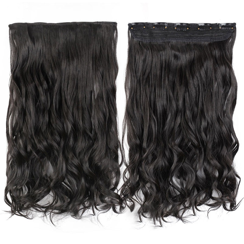 Women's Clip-In Ombre Hair Extensions 22 Inches Curly High-Temperature Fiber 21
